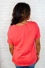 Load image into Gallery viewer, I Don&#39;t Have to Choose V-Neck Tee in Hot Coral
