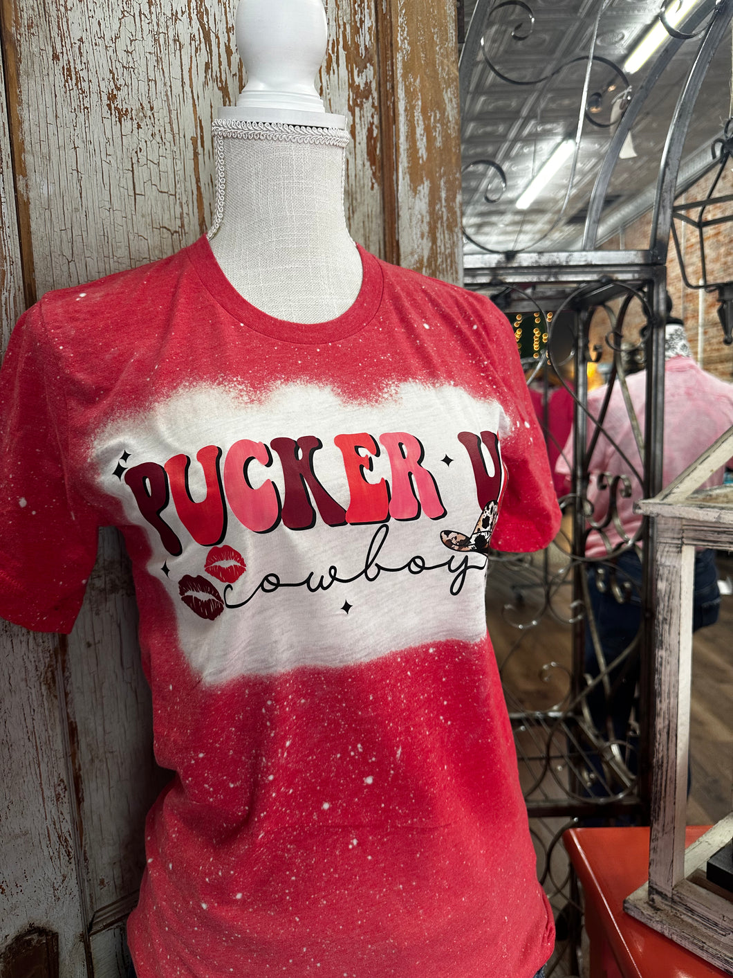 Pucker Up Cowboy Graphic Teeshirt