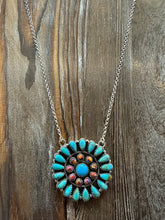 Load image into Gallery viewer, Genuine Turquoise Sterling Silver Pendant Necklace
