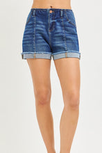 Load image into Gallery viewer, Harper Medium Wash Cuffed Denim Shorts
