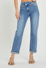 Load image into Gallery viewer, High Rise Cross Over Straight Leg Jeans
