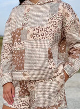 Load image into Gallery viewer, Wild Side Patchwork Hoodie &amp; Shorts Set
