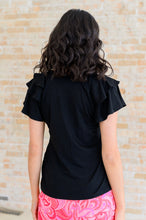 Load image into Gallery viewer, I'll Allow It Flutter Sleeve Tee In Black
