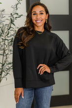 Load image into Gallery viewer, It&#39;s The Little Things Relaxed Scuba Pullover in Black
