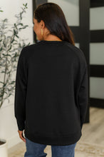 Load image into Gallery viewer, It&#39;s The Little Things Relaxed Scuba Pullover in Black
