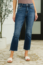 Load image into Gallery viewer, Nova High Waist Dark Wash Kick Flare
