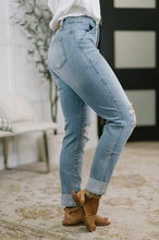 Load image into Gallery viewer, Aiden High Rise Patch Pocket Distressed Boyfriend Jeans
