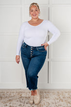 Load image into Gallery viewer, Janice High Rise Button Fly Wide Leg Crop Jeans
