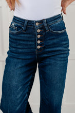 Load image into Gallery viewer, Janice High Rise Button Fly Wide Leg Crop Jeans
