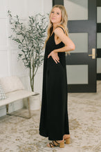 Load image into Gallery viewer, Just Getting Started Spaghetti Strap Maxi Dress in Black
