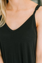 Load image into Gallery viewer, Just Getting Started Spaghetti Strap Maxi Dress in Black
