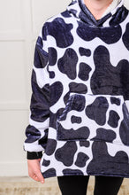 Load image into Gallery viewer, Kids Oversized Hoodie Blanket in Cow
