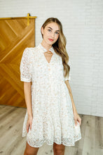 Load image into Gallery viewer, Lace to the Party High Neck Dress in Ivory Multi
