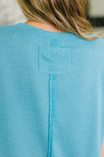 Load image into Gallery viewer, Leave It to Me Waffle Knit Relaxed Tee in Teal
