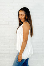 Load image into Gallery viewer, Let em&#39; Breathe V-Neck Tank in Off White
