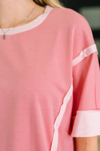 Load image into Gallery viewer, Like Two Old Friends Exposed Seam Top in Pink
