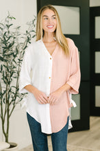 Load image into Gallery viewer, Like You Do Dual Toned Button Down

