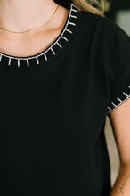 Load image into Gallery viewer, Little Details Trim Detail Top in Black
