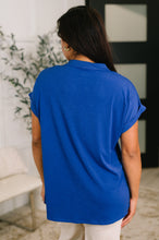 Load image into Gallery viewer, Lizzy Bloom Split Neck Blouse in Royal Blue

