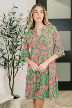 Load image into Gallery viewer, Lizzy Sunday Dress in Emerald Abstract Floral- 7/20/2026
