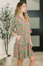 Load image into Gallery viewer, Lizzy Sunday Dress in Emerald Abstract Floral- 7/20/2026
