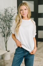 Load image into Gallery viewer, Never Too Lace Raglan Crochet Sleeve Top

