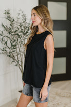 Load image into Gallery viewer, New Normal Pleat Detail Sleeveless Top in Black
