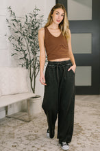 Load image into Gallery viewer, Nights Like This High Waist Palazzo Sweats in Ash Black
