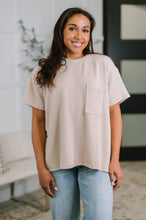 Load image into Gallery viewer, Not That complicated Textured Boxy Tee in Ash Mocha
