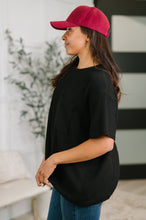 Load image into Gallery viewer, Not That complicated Textured Boxy Tee in Black

