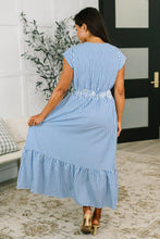 Load image into Gallery viewer, Only Chance Pleated Smock Waist Maxi Dress in Blue
