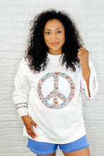 Load image into Gallery viewer, Peace, Love, and Flowers Peace Sign Top
