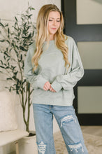 Load image into Gallery viewer, Petal Poise Floral Applique Pullover in Ivy
