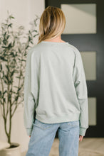Load image into Gallery viewer, Petal Poise Floral Applique Pullover in Ivy
