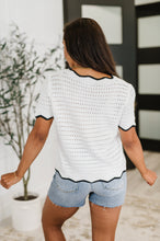 Load image into Gallery viewer, Pinkies Up Knit Top in White
