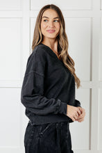 Load image into Gallery viewer, Rep Ready Mineral Wash French Terry Pullover in Black
