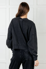 Load image into Gallery viewer, Rep Ready Mineral Wash French Terry Pullover in Black
