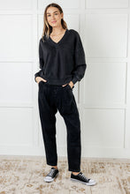 Load image into Gallery viewer, Rep Ready Mineral Wash French Terry Pullover in Black
