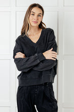 Load image into Gallery viewer, Rep Ready Mineral Wash French Terry Pullover in Black
