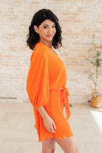 Load image into Gallery viewer, Roll With me Romper in Tangerine
