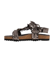Load image into Gallery viewer, River Dance Woven Sandal in Pewter
