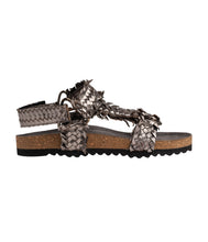 Load image into Gallery viewer, River Dance Woven Sandal in Pewter
