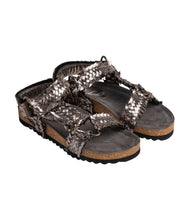 Load image into Gallery viewer, River Dance Woven Sandal in Pewter
