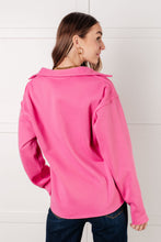 Load image into Gallery viewer, Same Ol&#39; Situation Collared Pullover in Hot Pink
