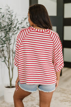 Load image into Gallery viewer, Sass in Session Relaxed Top in Cream Red
