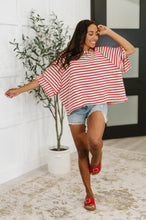Load image into Gallery viewer, Sass in Session Relaxed Top in Cream Red
