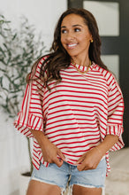 Load image into Gallery viewer, Sass in Session Relaxed Top in Cream Red
