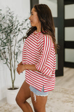Load image into Gallery viewer, Sass in Session Relaxed Top in Cream Red
