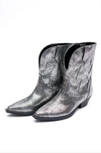 Load image into Gallery viewer, Jersey Metallic Boot in Silver
