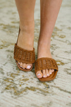 Load image into Gallery viewer, Stair Cognac Woven Slip On Sandal
